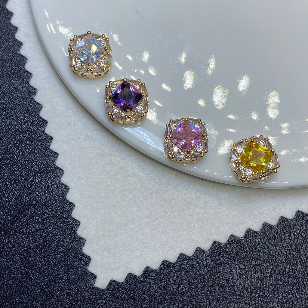 12cm Square Rhinestone Zircon Spacer
