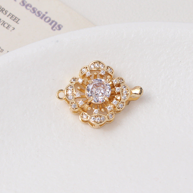Camellia & Round Double Row Closure