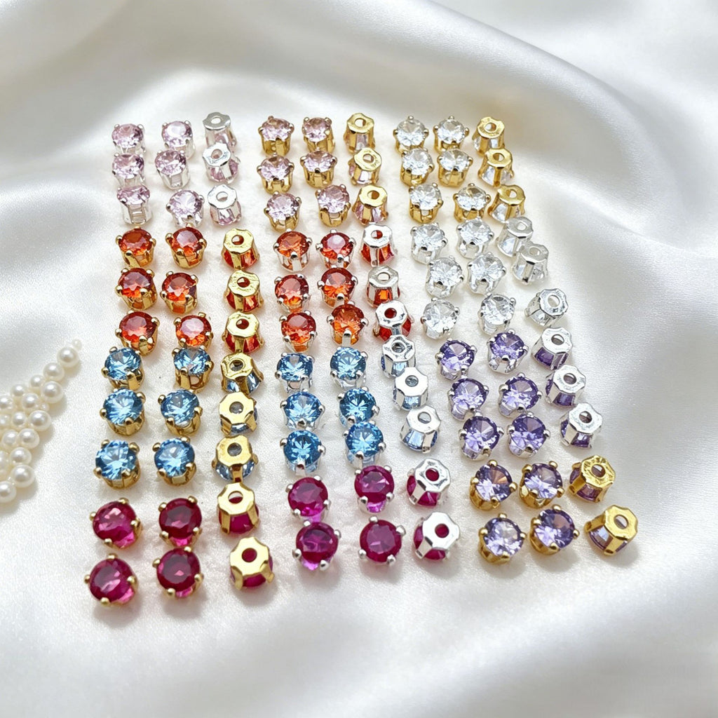 3mm 4-prong Round Prong-set Zircons