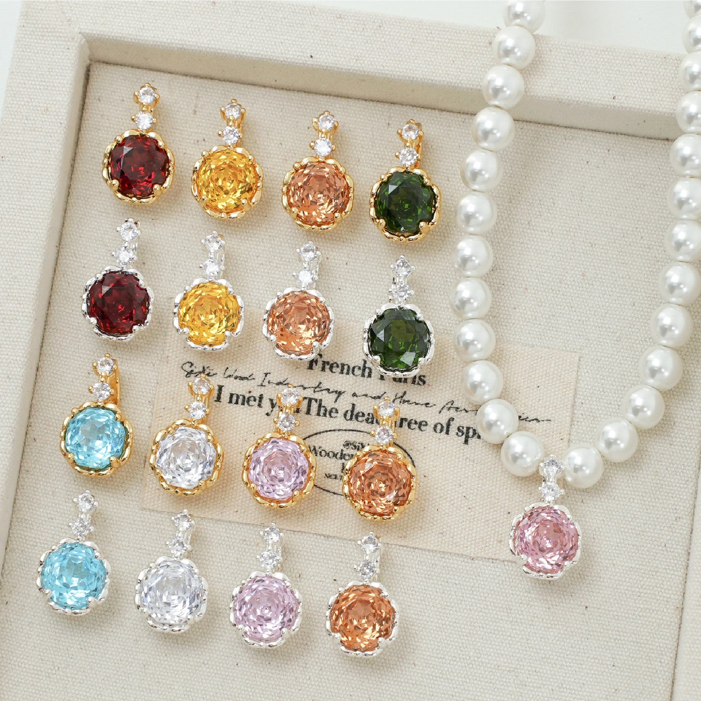 Rose Cut Zircon Connection Closure/Clasp