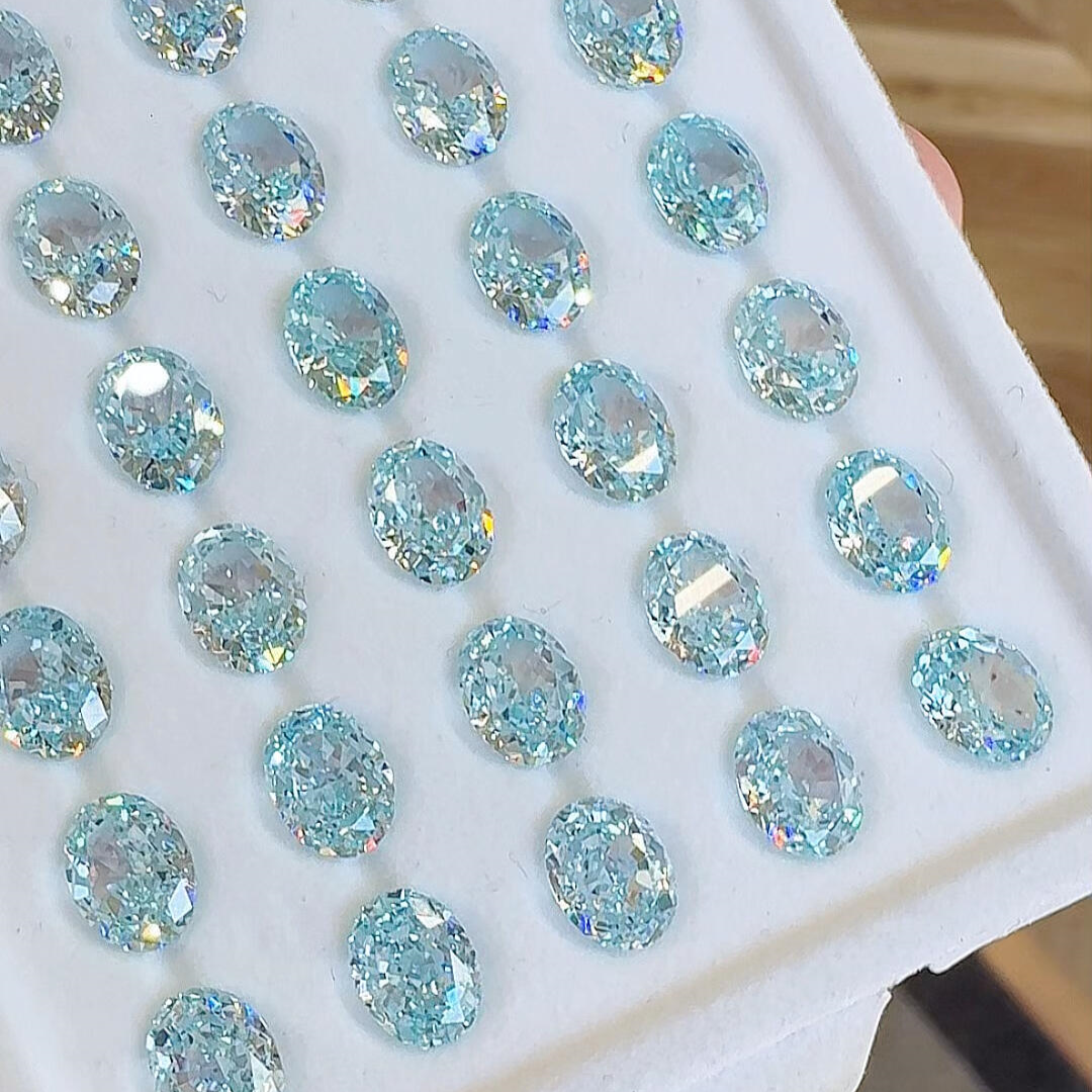 5A 4-16mm Oval Ice Flower Cut Loose CZ Stone - 1pcs