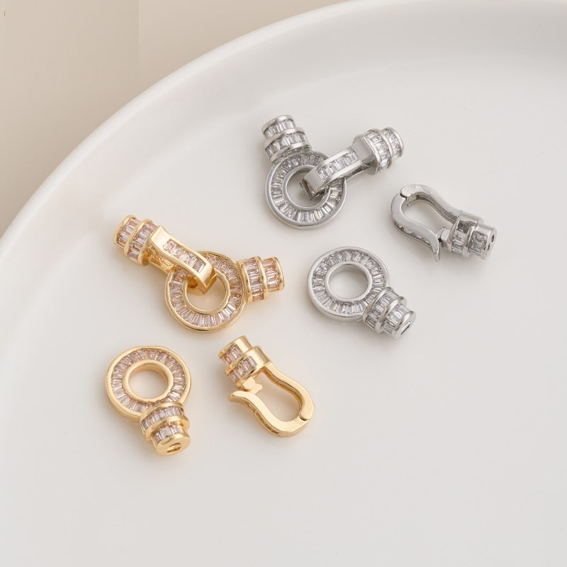 8 Shape Full Paved Zircon Closure