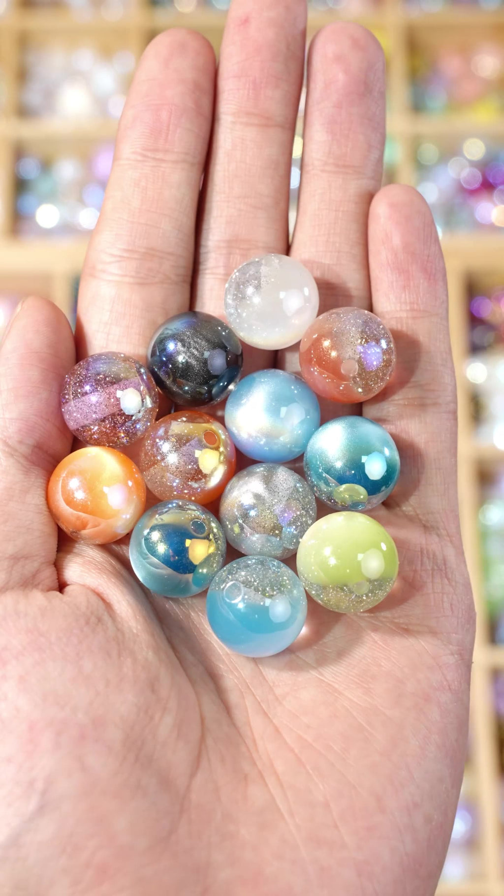 Round Beads - Galaxy Splatter Series