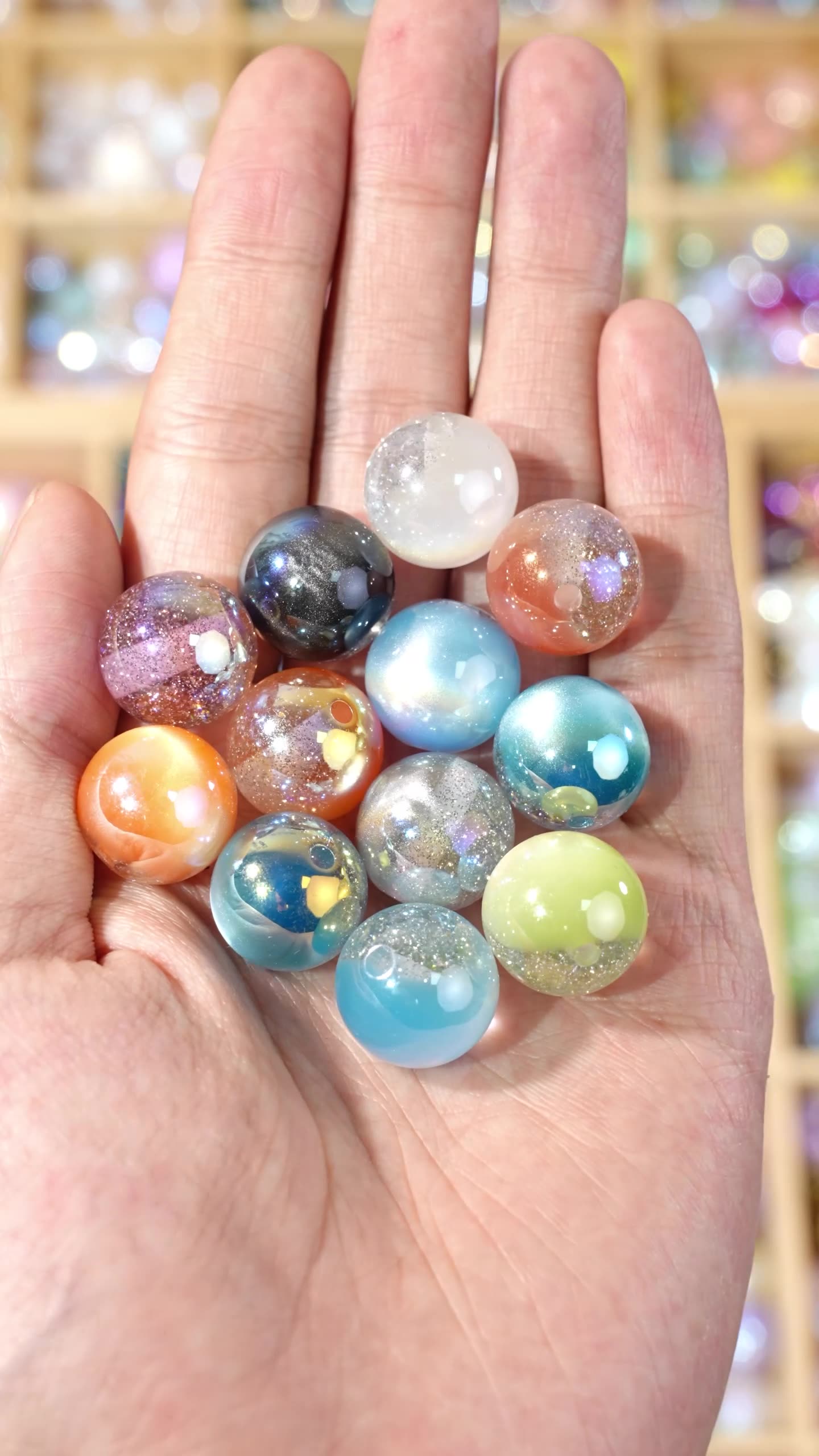 خرز دائري - سلسلة Galaxy Splatter 