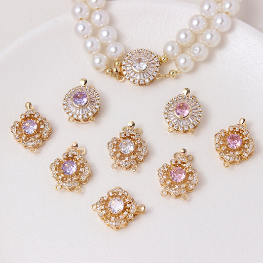 Camellia & Round Double Row Closure