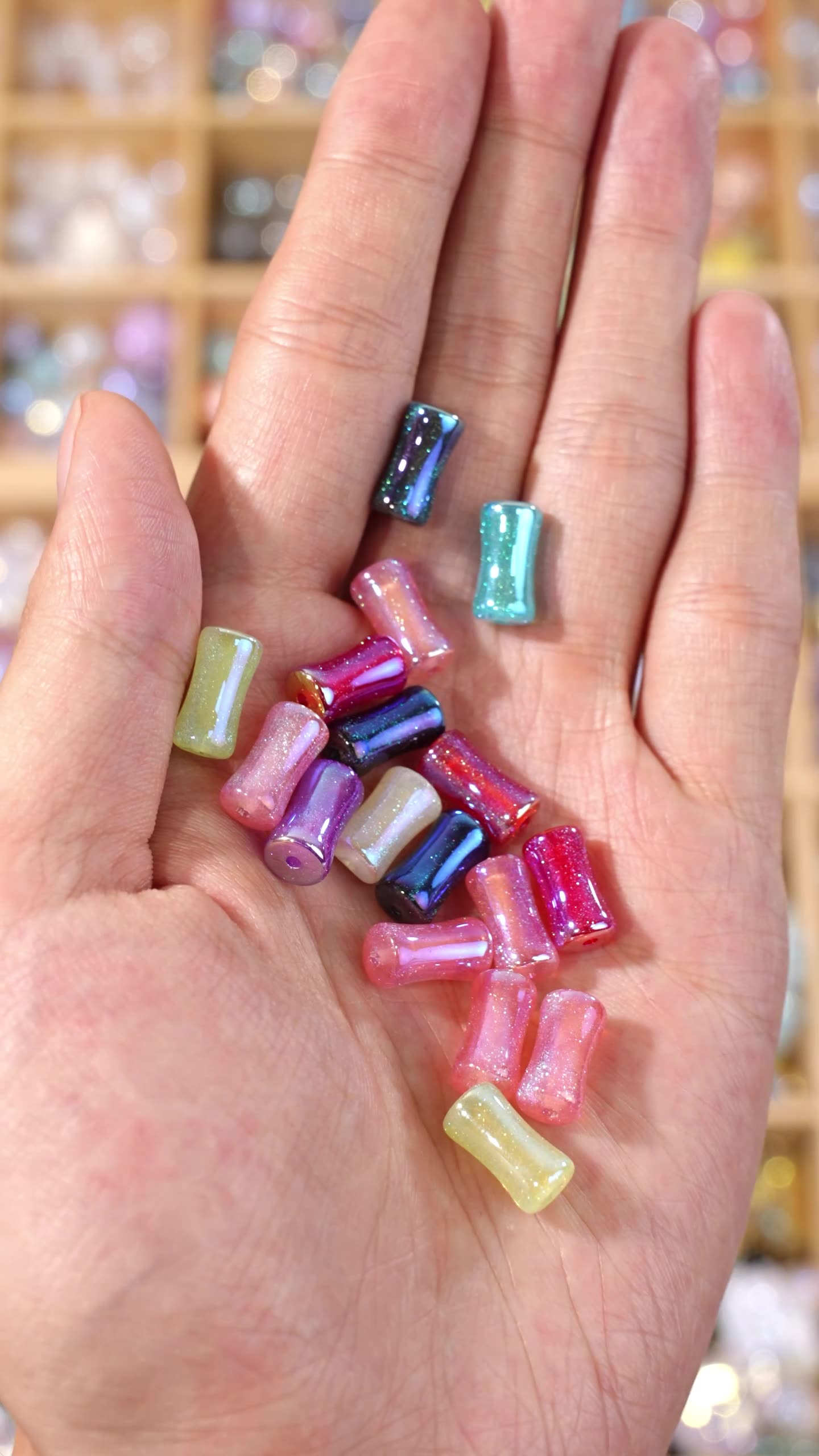 (50pcs)Mermaid Bamboo Tube Beads