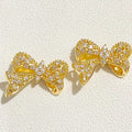 (5pcs)Paved CZs Bow Spacer