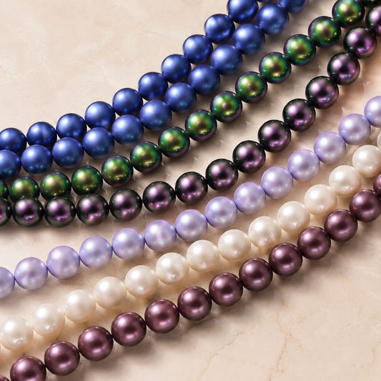 Matte Frosted Round Pearls - Chameleon Series