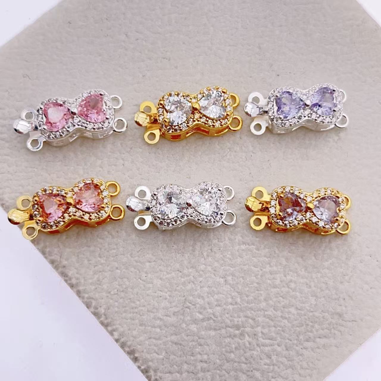 Peanut CZ Closure with Double Row