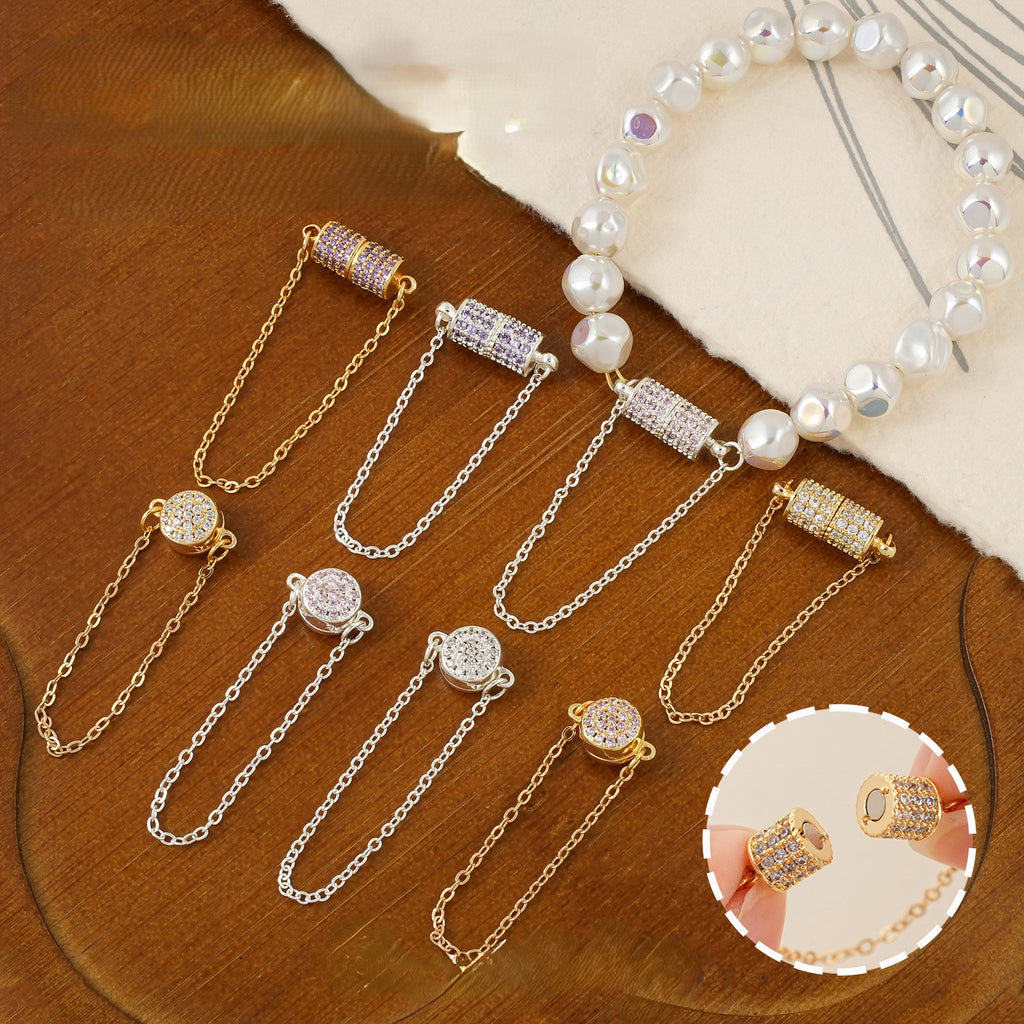 Full Diamond Cylinder Magnetic Clasp