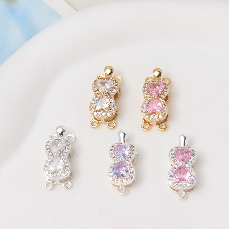 Peanut CZ Closure with Single/Double Row