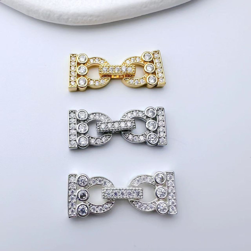 Multi-Row Gold-Filled CZ Connector/Closure