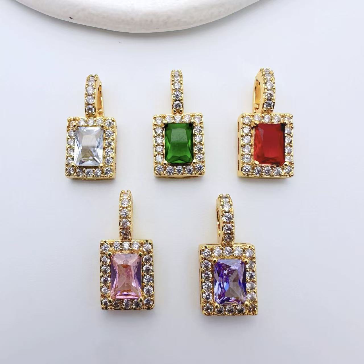 Square Shape Pendent Connection Closure/Clasp