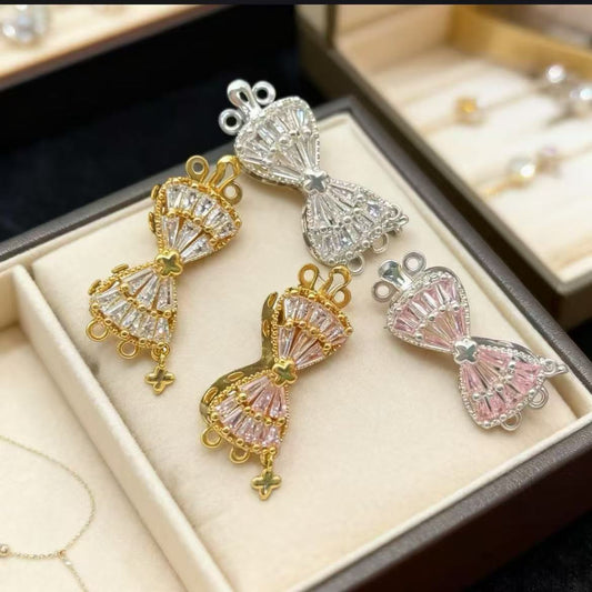 Bow Toggle Clasp for Double Strand Necklace