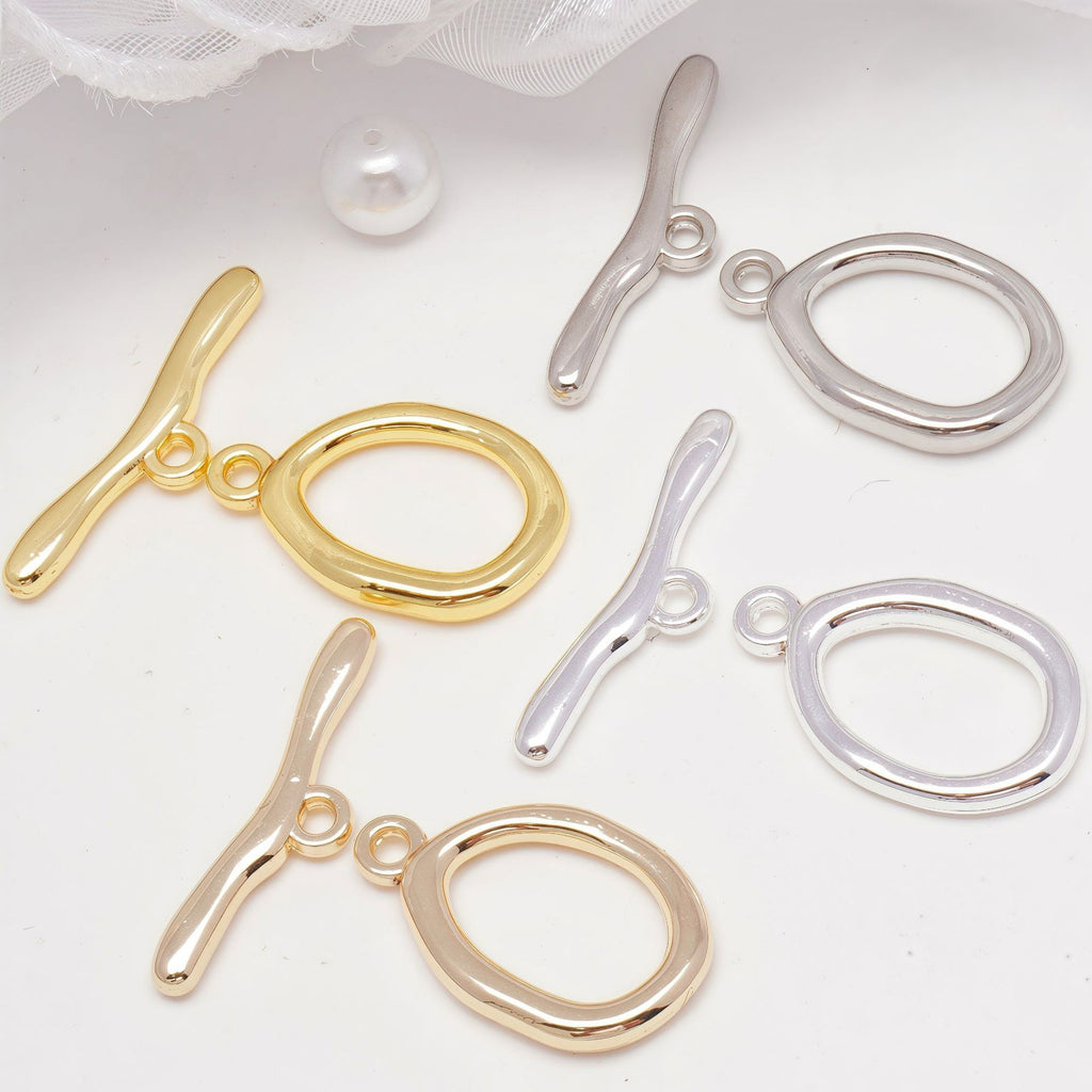 Tarnish-Resistant Oval OT Toggle-10pcs