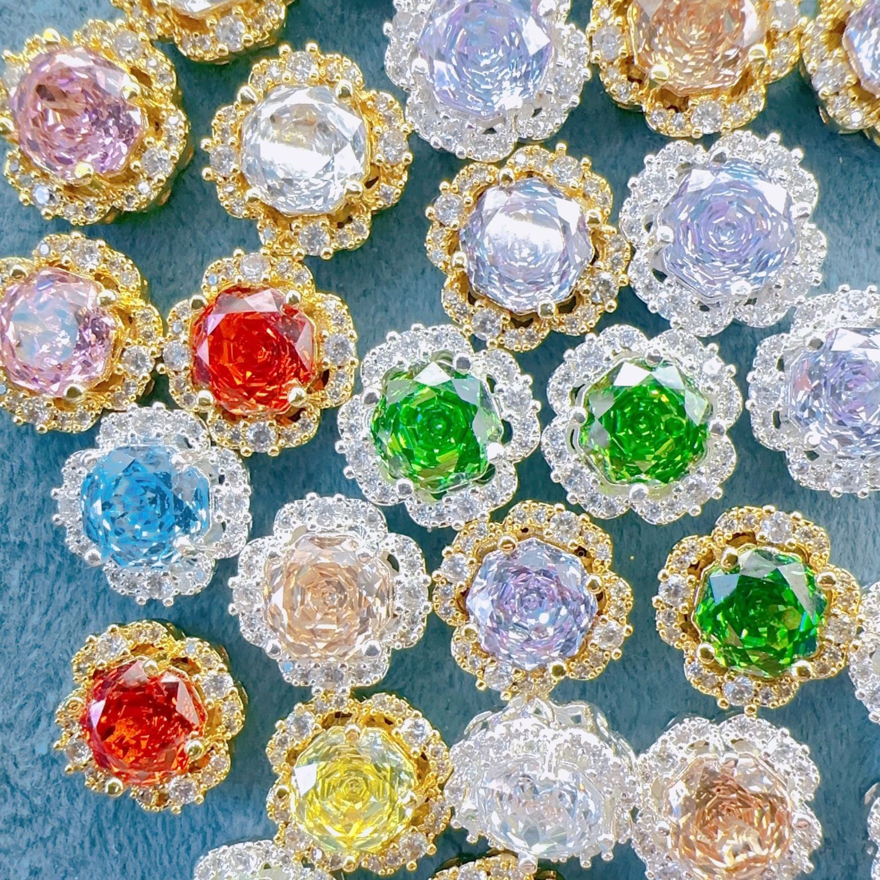 Rose Cut High Quality Spacer Beads With Multi-hole