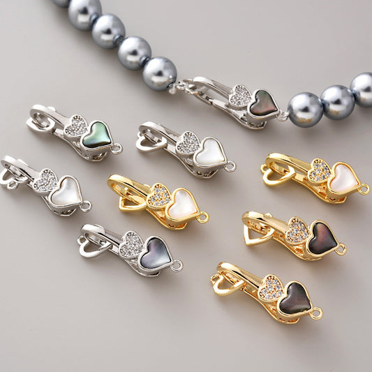 Heart Shell Clasp Set
