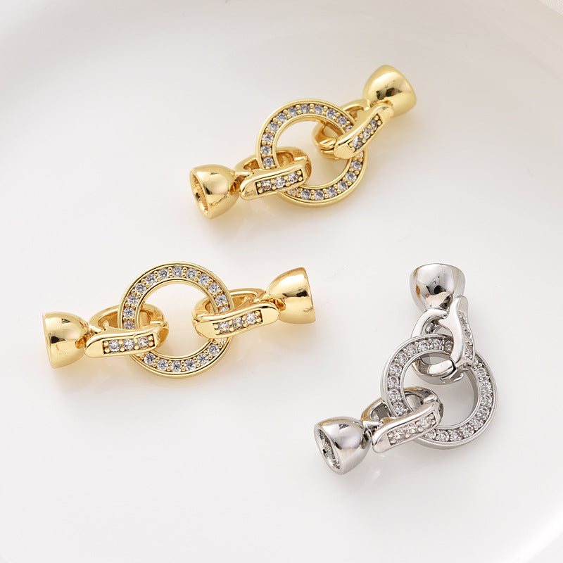 Paved CZs Clasp Set - 2pcs