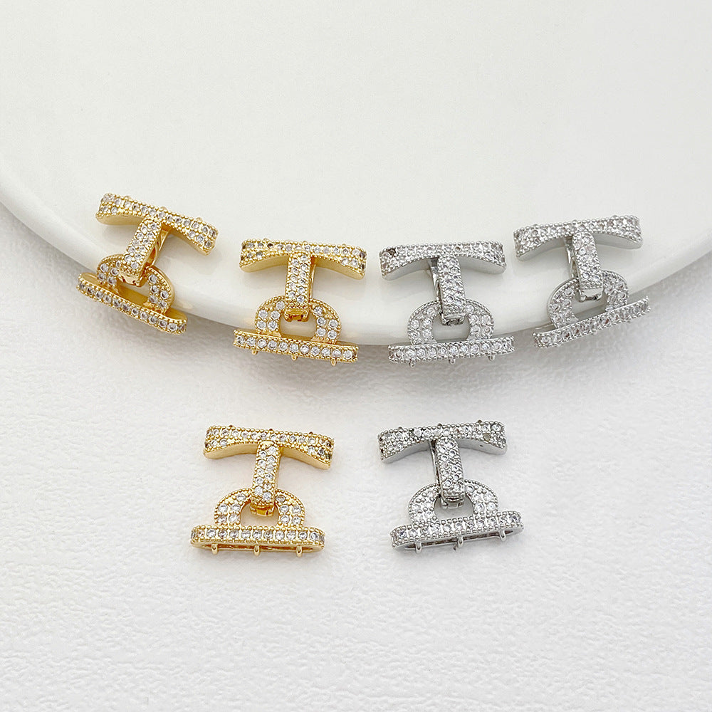 3-Row Gold Plated Clasp for Multi-Strand Jewelry