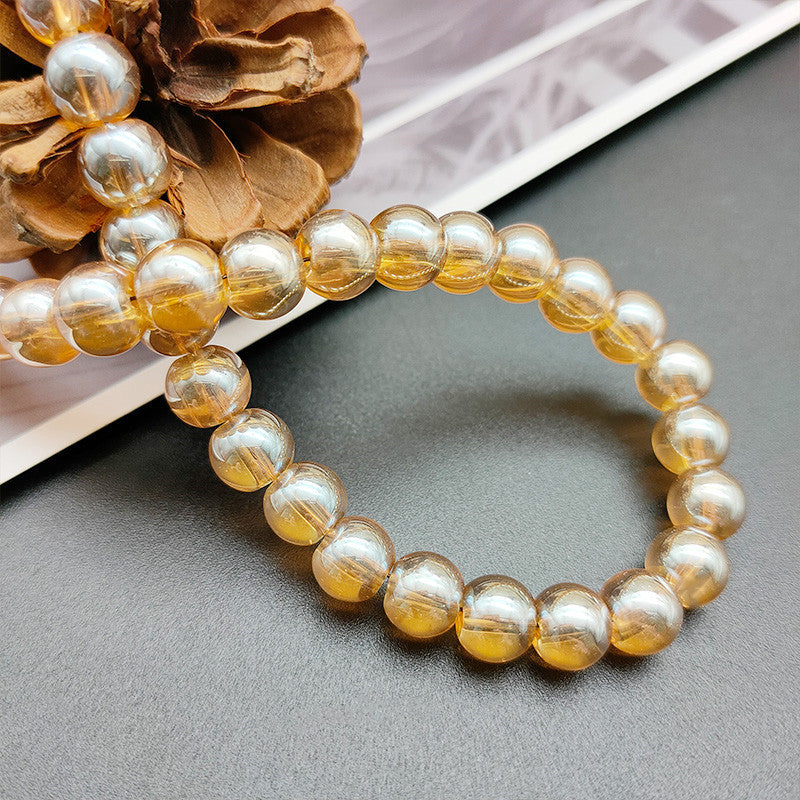 3/4/6/8MM Smooth Round Beads - Amber Red