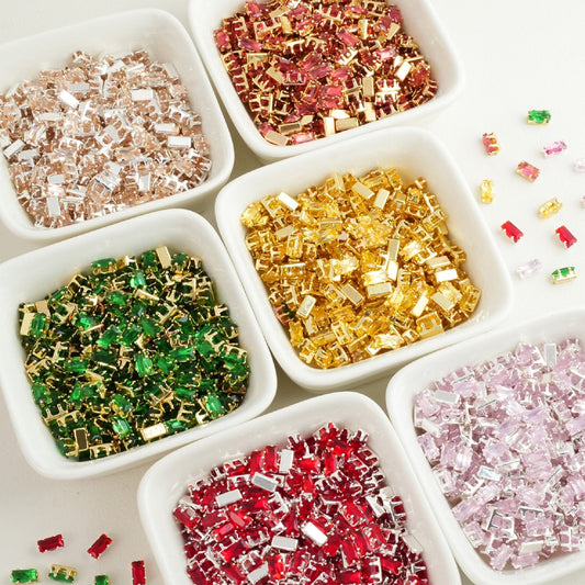 2x4mm Rectangle Zircon Beads