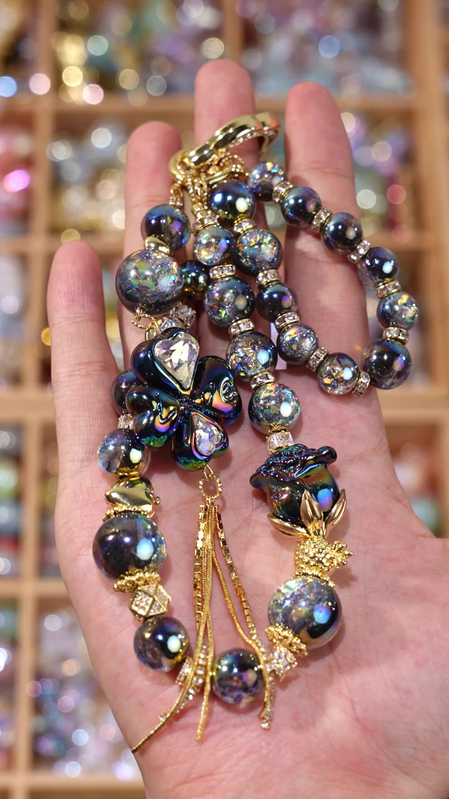 Round Beads - Opal Rainbow Fire Series