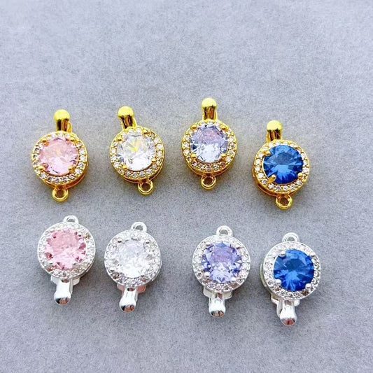 Single Row Gold-Filled CZ Connector/Closure