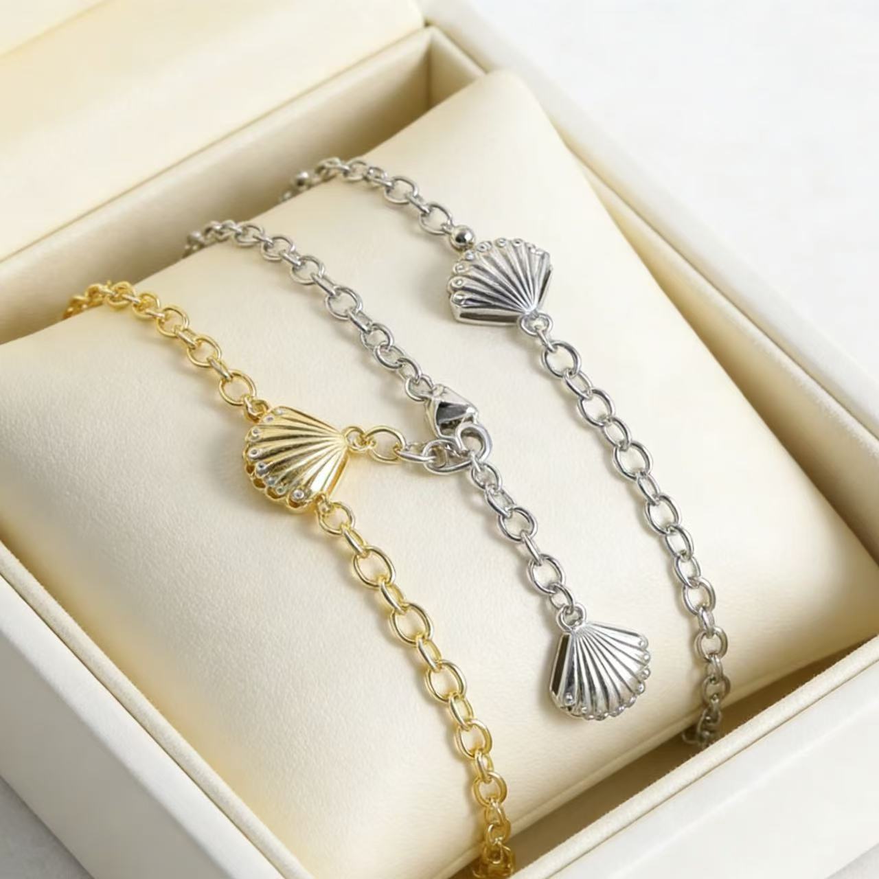 Two-Strand Extender Chain with Shell Charm