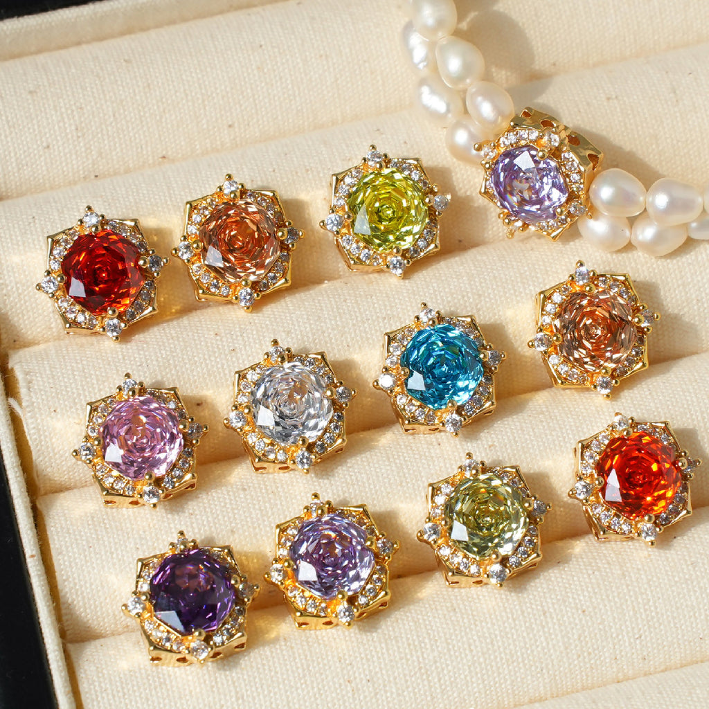 Rose Cut Square Zircon Spacer