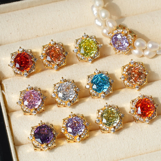 Rose Cut Square Zircon Spacer