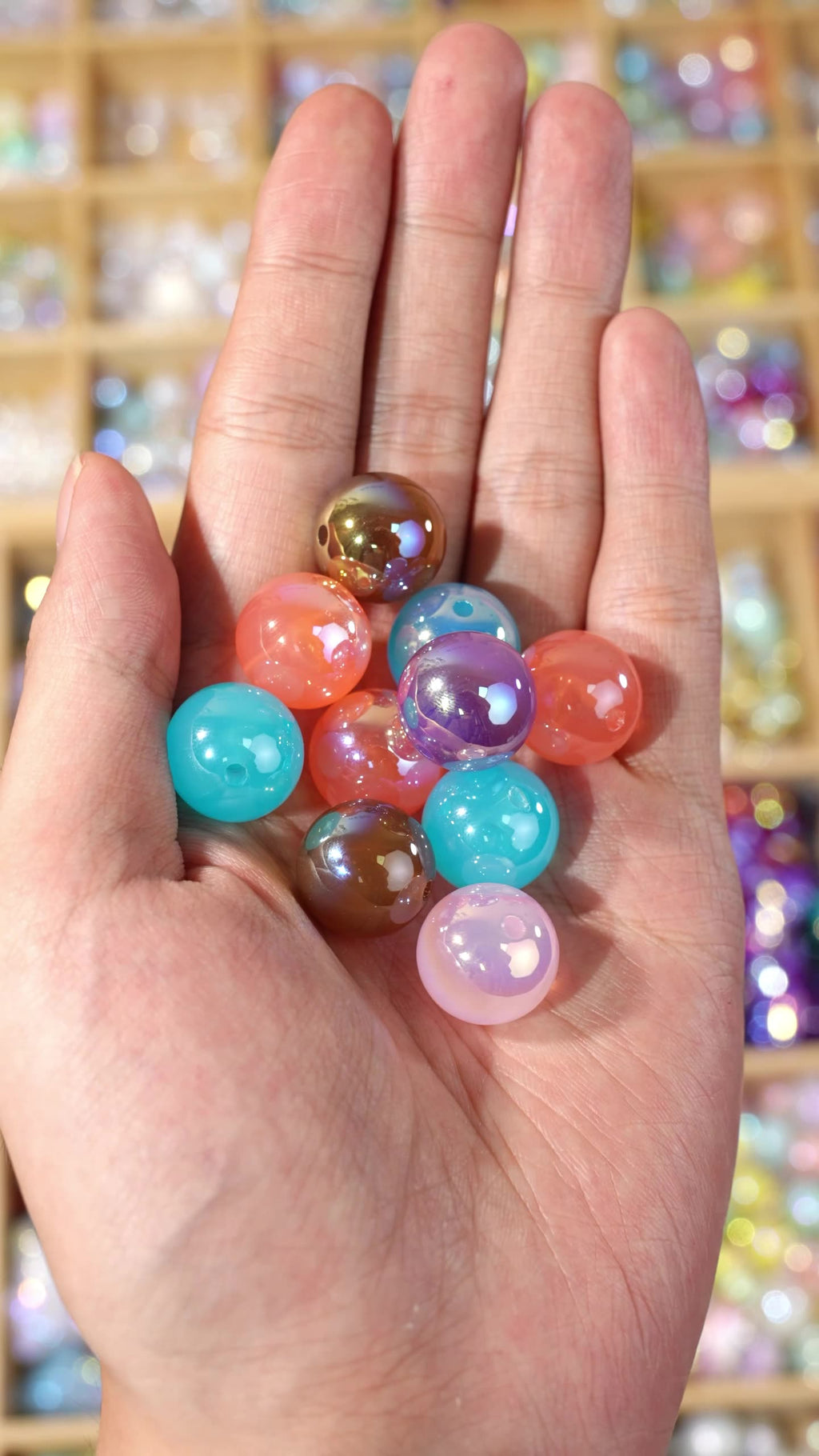Round Beads - Jelly Raindrop Series