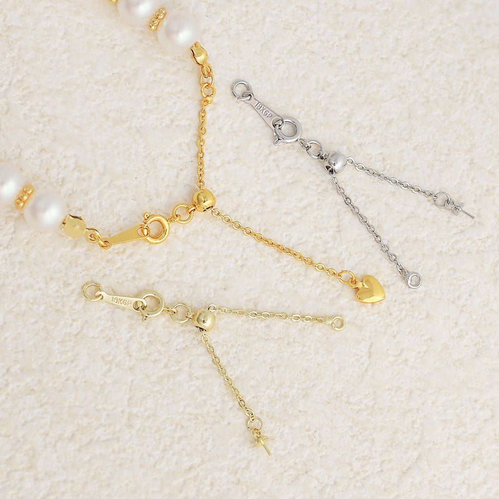 Adjustable Extender Chain Love Heart Clasp
