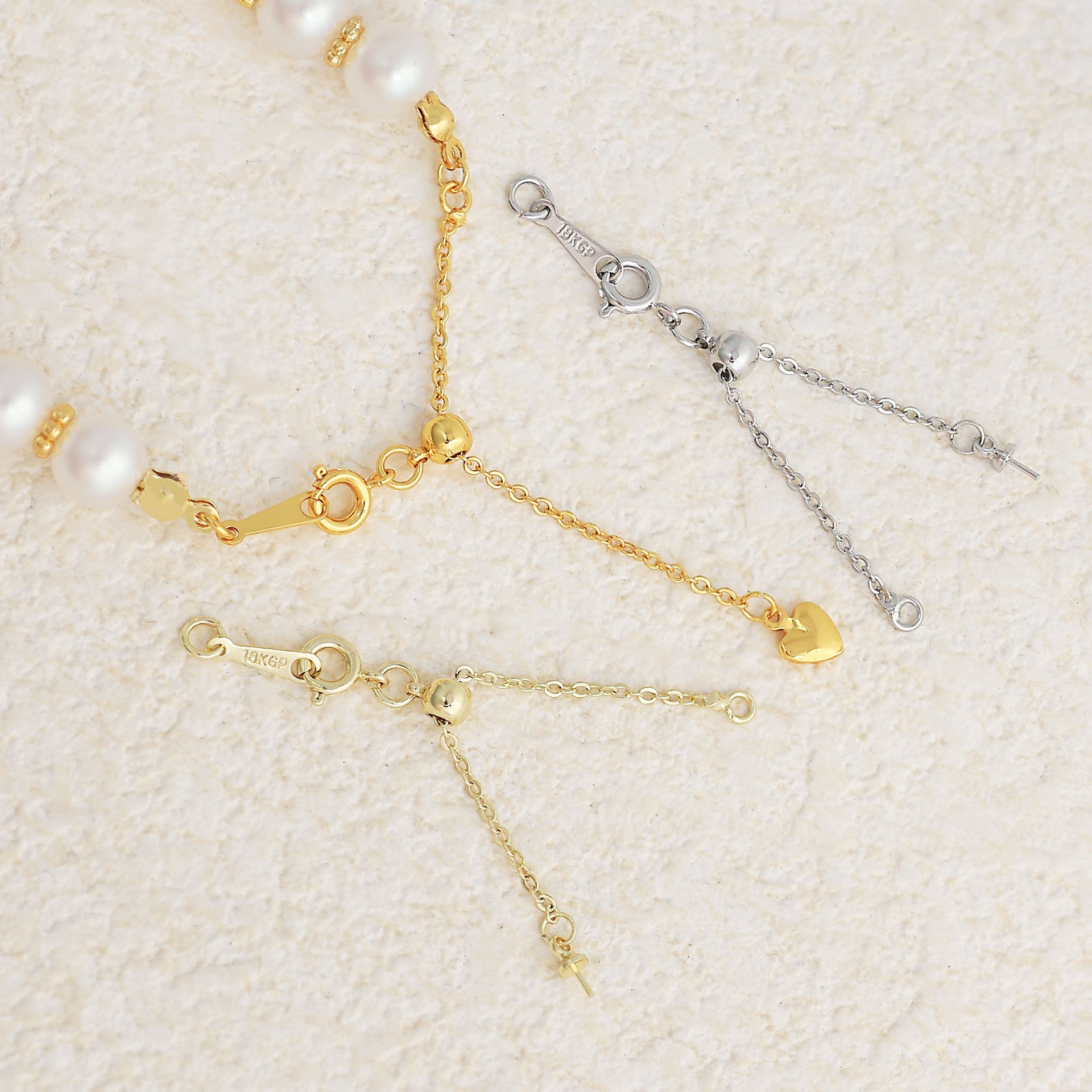Adjustable Extender Chain Love Heart Clasp