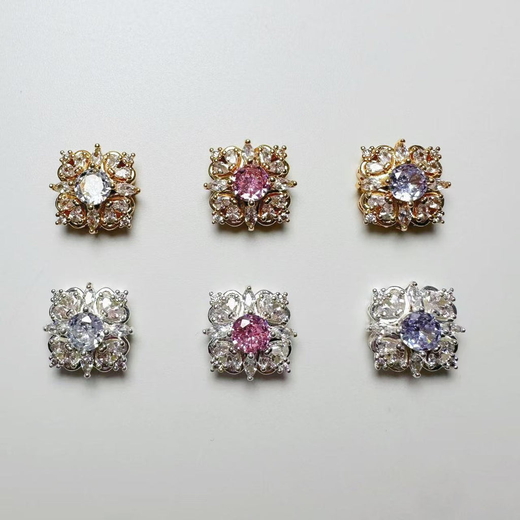 10pcs Square CZ Spacer Bead-10pcs