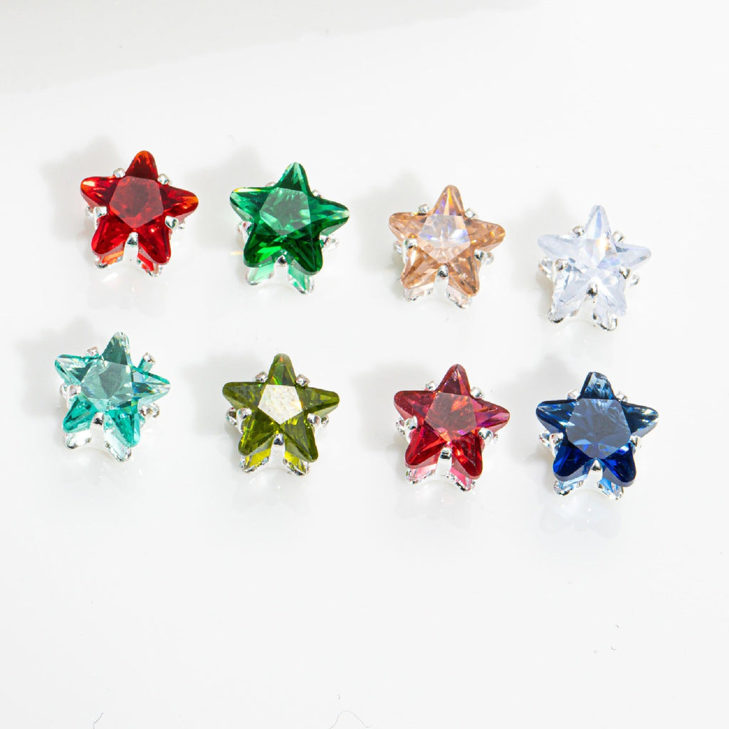(50pcs)5mm Star Prong-Set CZ