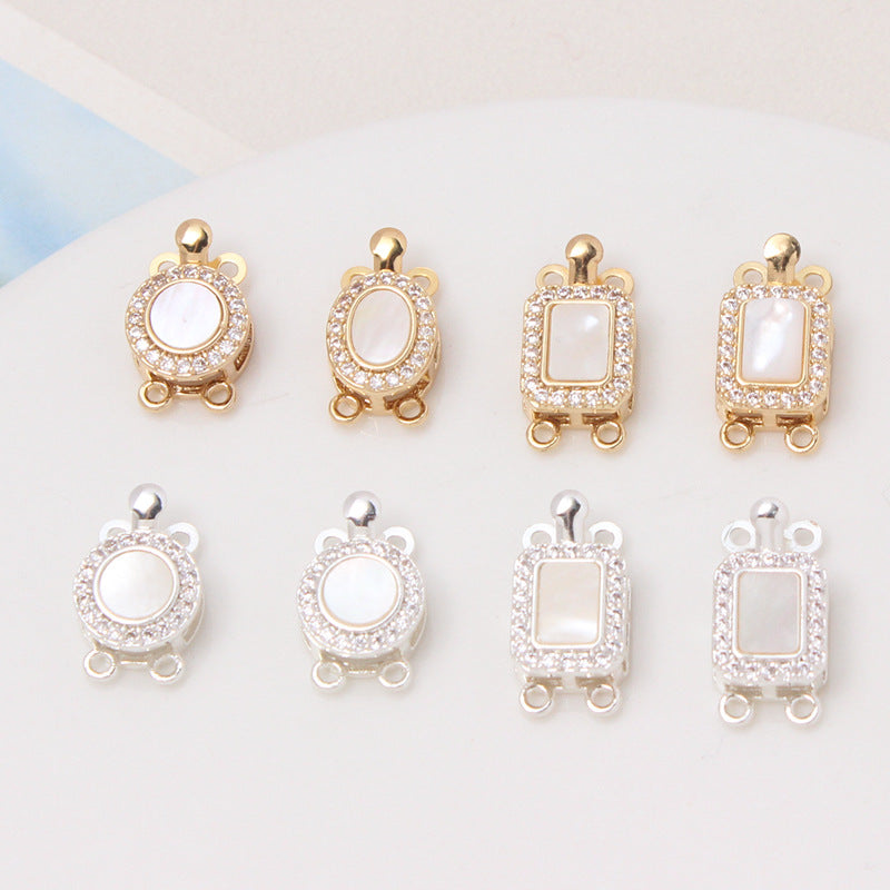 Double-Row Gold-Plated Shell Clasp