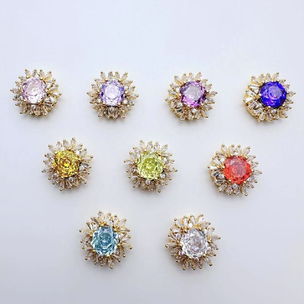 Rose Cut CZ Spacer Bead