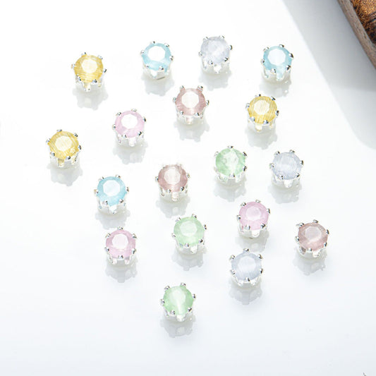3mm Cat Eye Round Zircon Beads