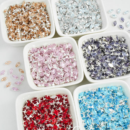 5x10mm Marquise Cut Rhinestone Beads