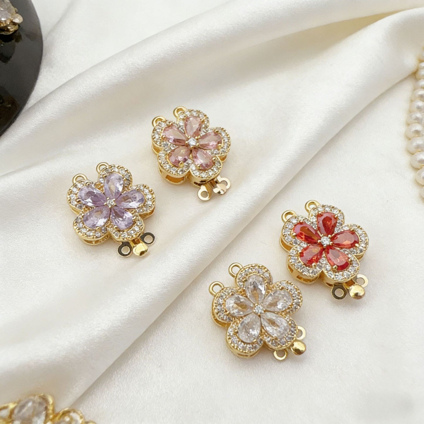 Double Row Floral End Clasp