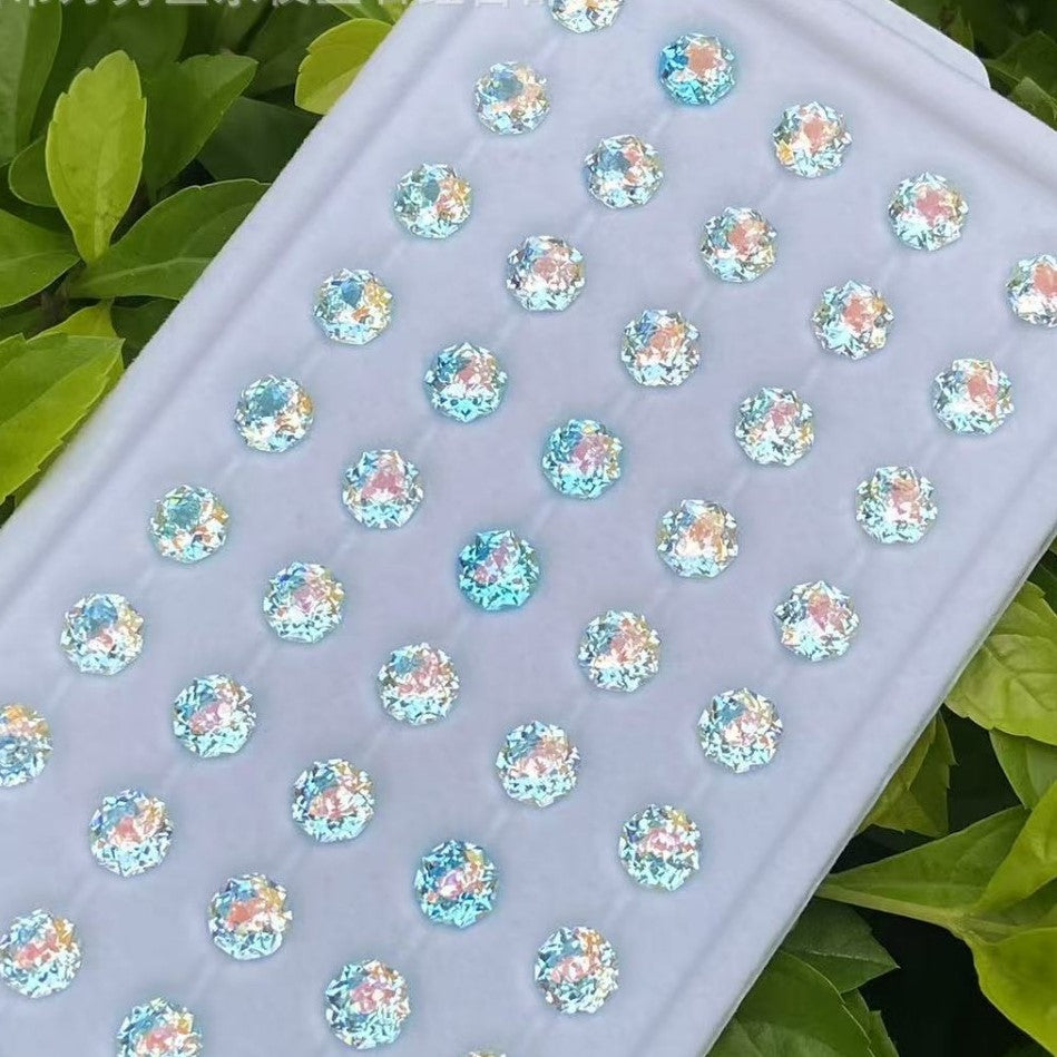 5A Octagonal Iridescent-Coated Bouquet Cut Loose CZ Stone - 2pcs