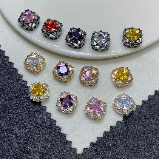 12cm Square Rhinestone Zircon Spacer