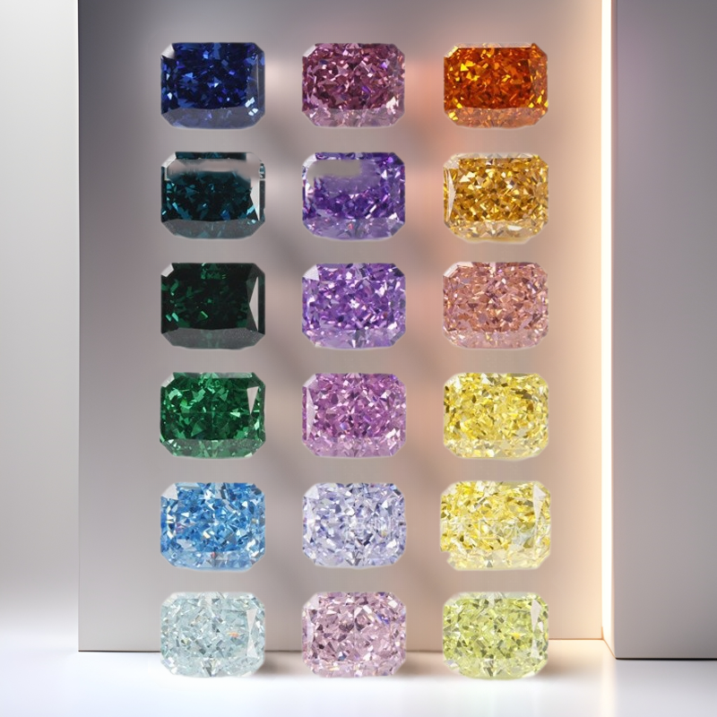 5A 4-16mm Rectangular Ice Flower Cut Loose CZ Stone - 1pcs