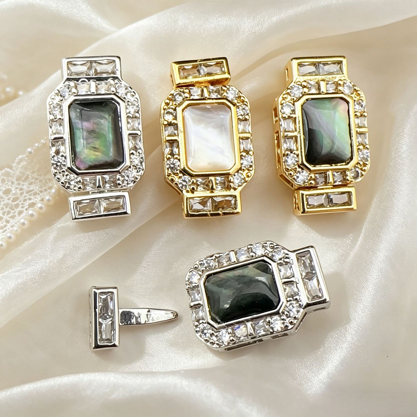 Fat Bell Sqaure Zircon Closure Set