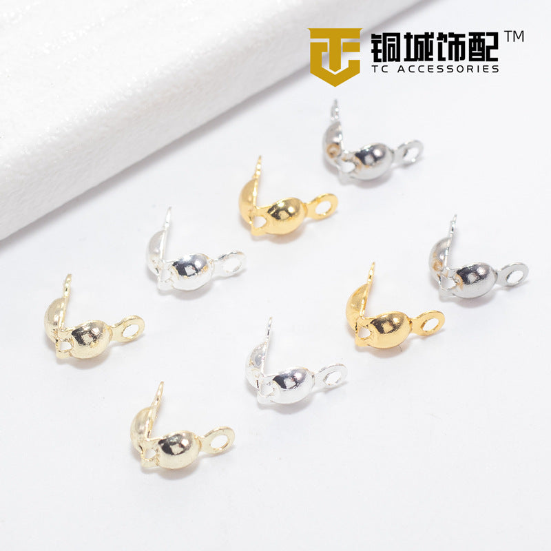 100pcs Ball Chain Cord Ends Crimps Clasp