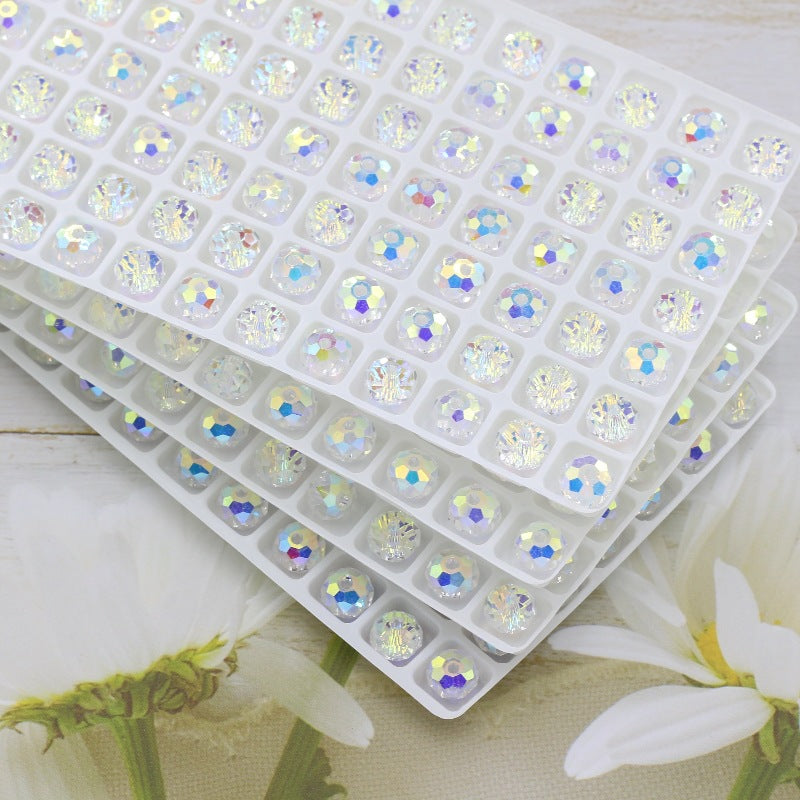 Premium 4/6/8mm Rondelles Crystal Beads-Plated Crest Collection