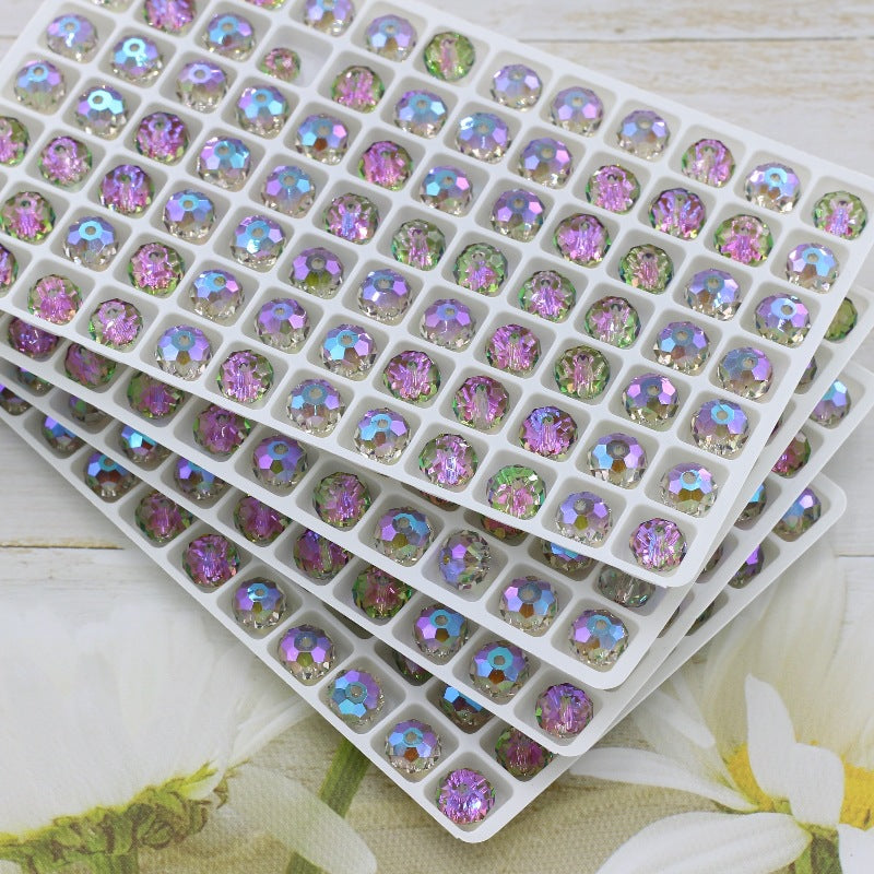 Premium 4/6/8mm Rondelles Crystal Beads-Plated Crest Collection