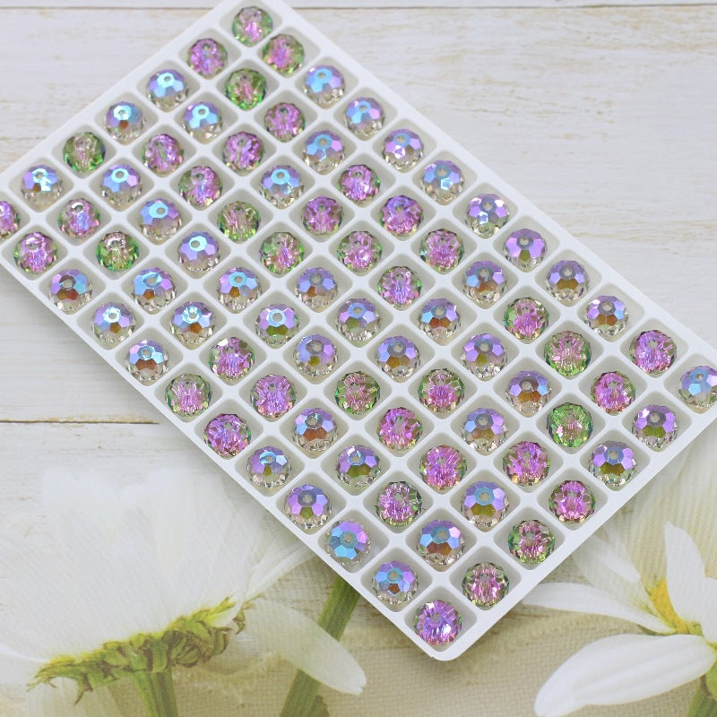 Premium 4/6/8mm Rondelles Crystal Beads-Plated Crest Collection