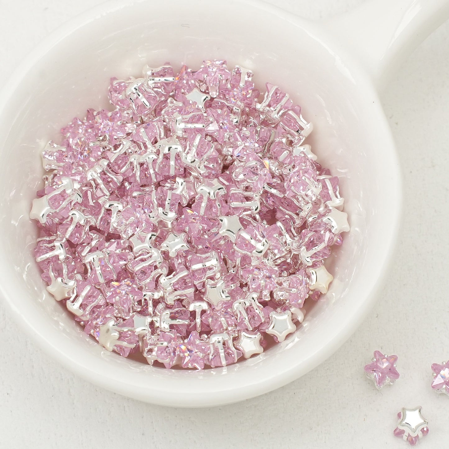 4mm Star Zircon Beads