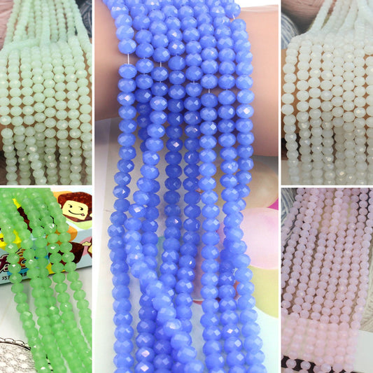 10 strands 4/6/8mm Rondelles Briolette Beads - Jade Gemstone Series